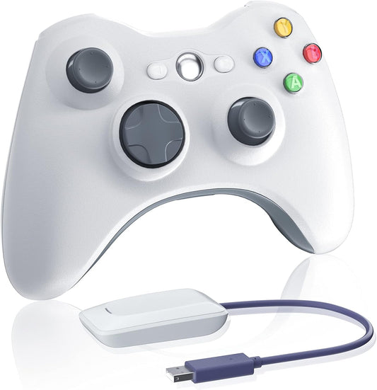 ERFKJE X-360 Controller Wireless for X-box 360/360 Slim/ PC Windows 7/8/10/11,White