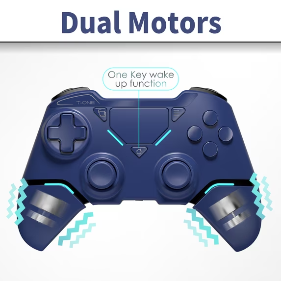 ERFKJE   Wireless Controller Compatible with P4/Slim/Pro with Vibration/Motion Sensor/Headphone Jack/Audio Function T1b