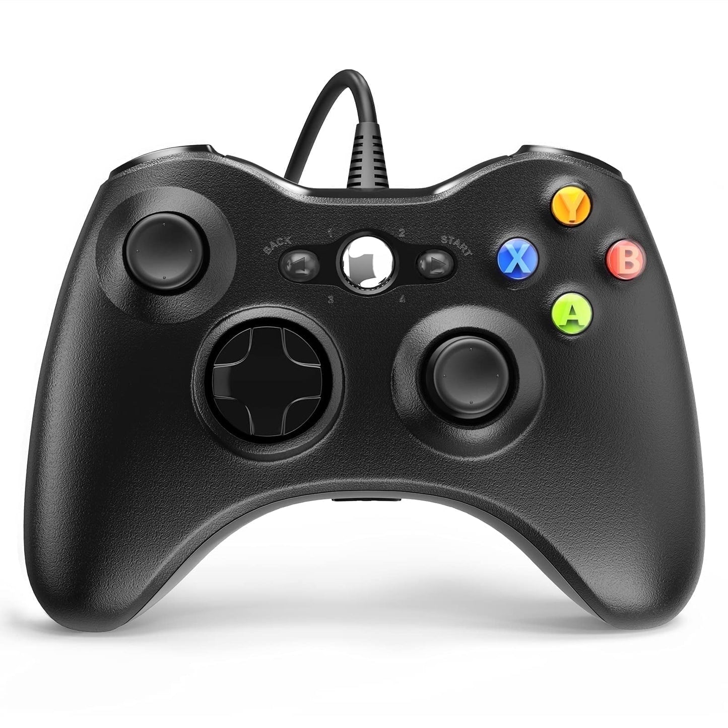 X-360 Controller Wired for X-box 360/360 Slim/ PC Windows 7/8/10/11,Black