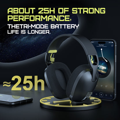 UHM Wireless Gaming Headset for PC/PS4/PS5/ Nintendo Switch,Black