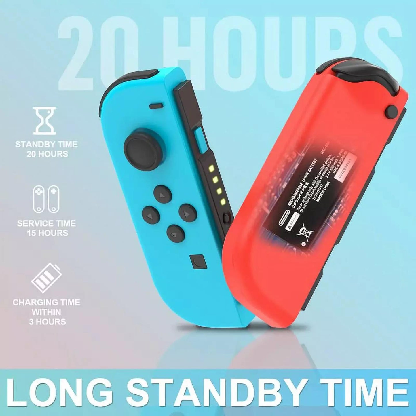 UHM JoyPad for Nintendo Switch Controller, Blue Red