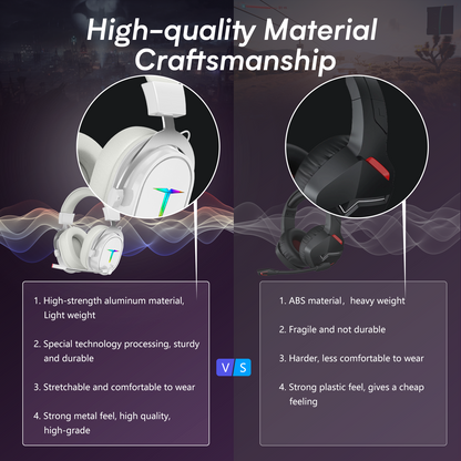 UHM G1000 Wireless Gaming Headset-White