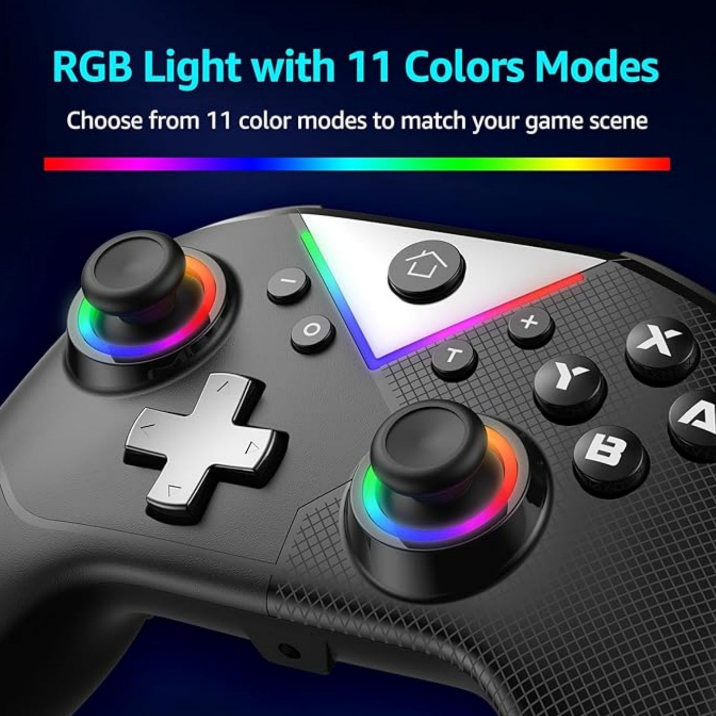 UVQYC Switch Controller for Switch/Steam/PC/IOS/Android-Black