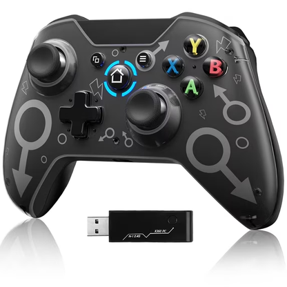 ERFKJE  X-360 Wireless Controller PC Gamepad Joystick for X-box 360/360 Slim/PC Windows 8/10/11, Black