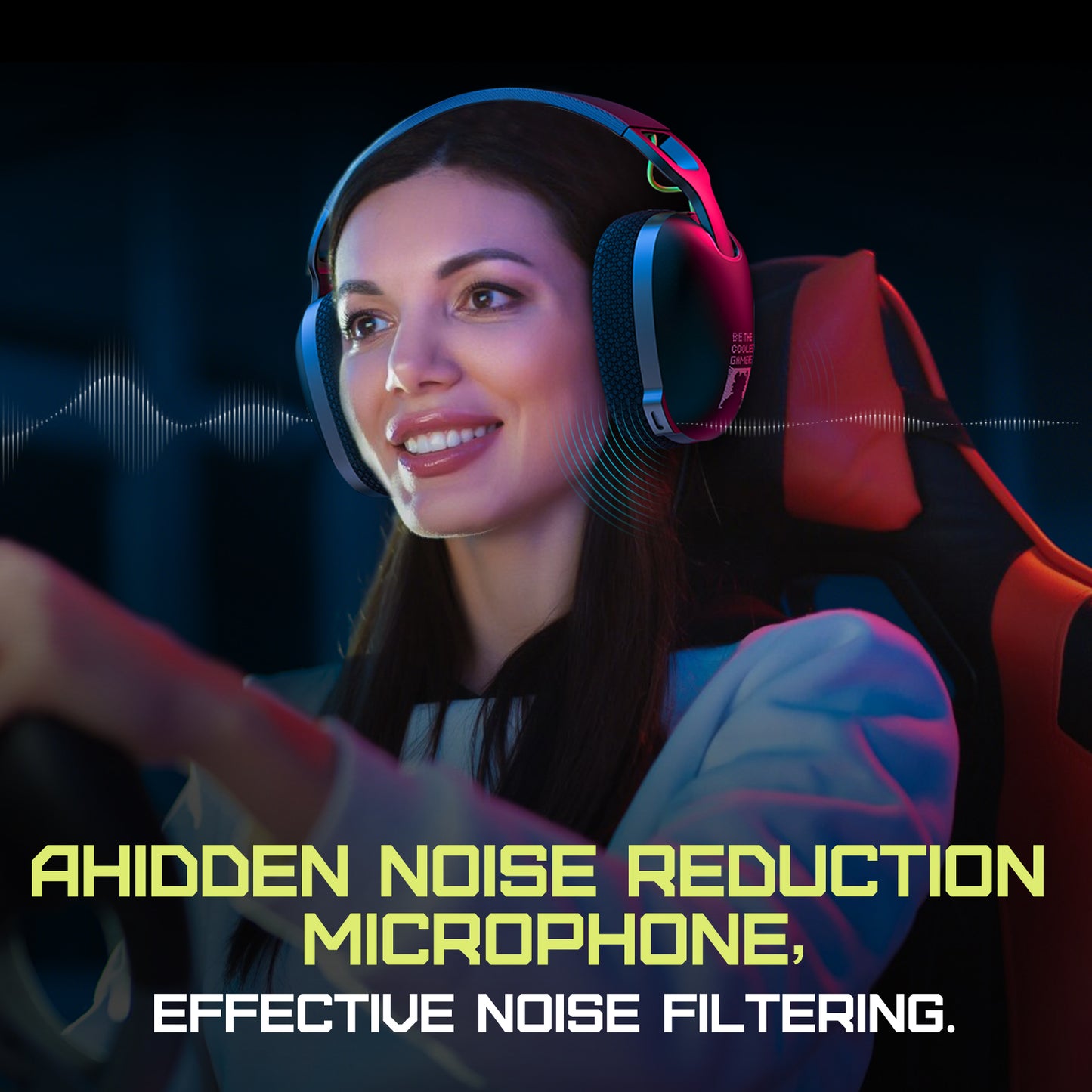 UHM Wireless Gaming Headset for PC/PS4/PS5/ Nintendo Switch,Black