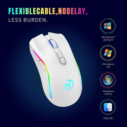 HUM Wireless Gaming Mouse T69,White