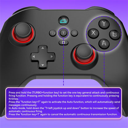 RCY Wireless PC Game Controller for PC,Z03DP Black