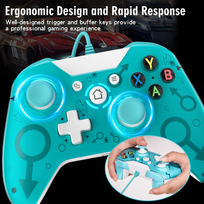 Wired Controllers for Xbox 360 Video Game Wire Controller Gamepad Joystick for Xbox 360/Xbox 360 Slim/PC Windows 8/10/11