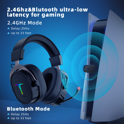 UHM G1000 Wireless Gaming Headset-Black