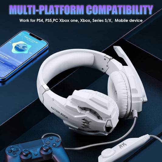 RCY Gaming Headset for PS4 PS5 Switch Xbox One PC with 3.5mm Wired,Surround Sound