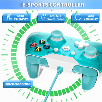 Wired Controllers for Xbox 360 Video Game Wire Controller Gamepad Joystick for Xbox 360/Xbox 360 Slim/PC Windows 8/10/11