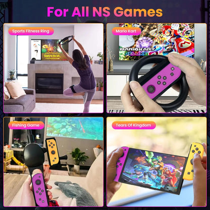UHM Switch Controller for Nintendo Switch,Joypad Controllers，purple&orange