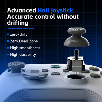 ERFKJE  Wireless Controller for PC/Mobile Android/Switch/IOS/,PC Controller with 1000 Hz Polling Rate, Hall 3D Joysticks,Hall Trigger,6-Axis Gyroscope, Double Vibration and Turbo
