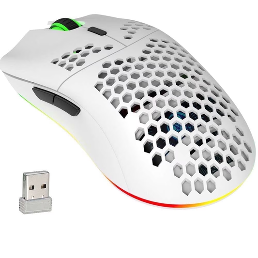 Hexamurby T66 2.4G Ultralight Wireless Gaming Mouse White