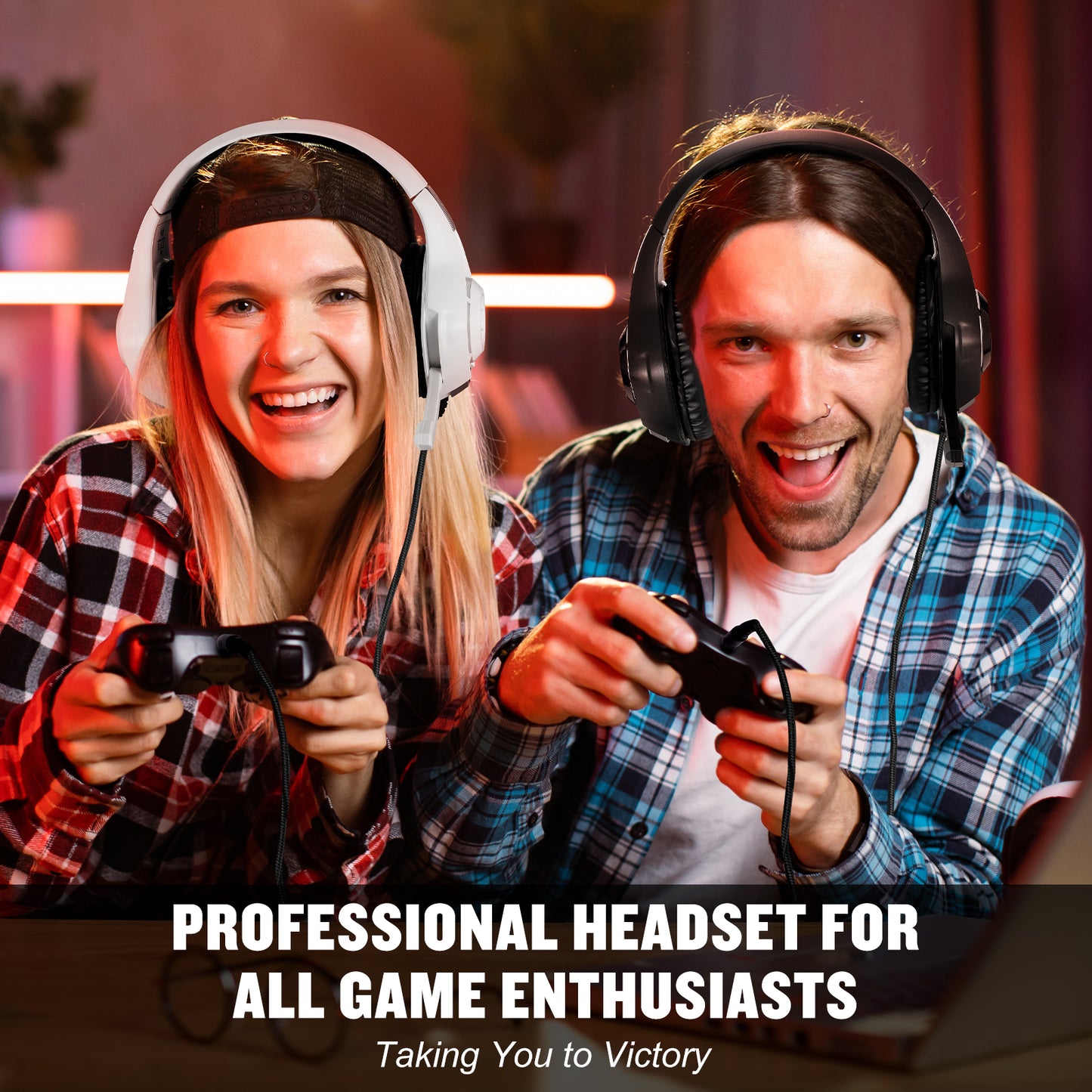 RCY Gaming Headset 3.5MM Wired for PS4 PS5, GS410 Black