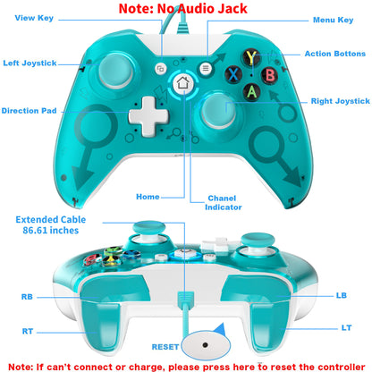 Wired Controllers for Xbox 360 Video Game Wire Controller Gamepad Joystick for Xbox 360/Xbox 360 Slim/PC Windows 8/10/11
