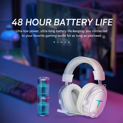 UHM G1000 Wireless Gaming Headset-White
