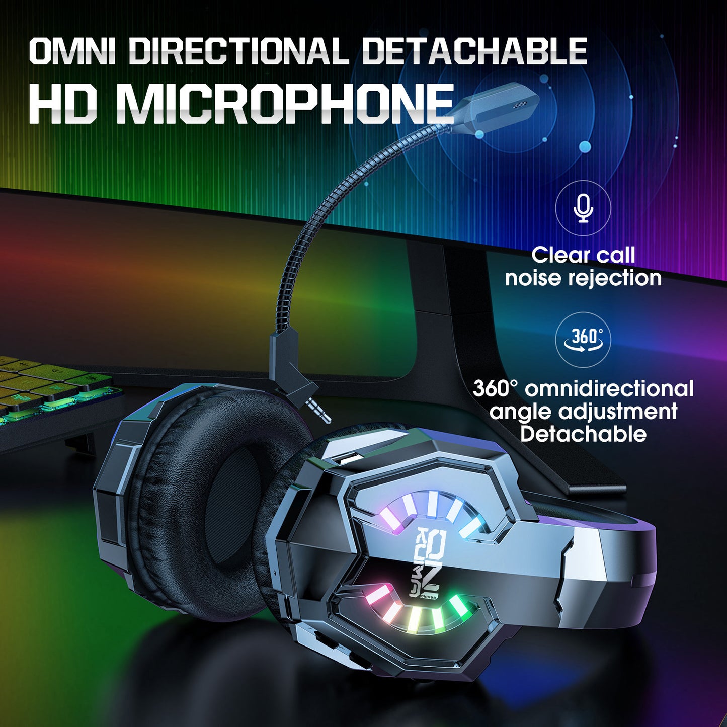RCY Gaming Headsets Tri Mode Wireless for PS5 PS4 PC Laptop