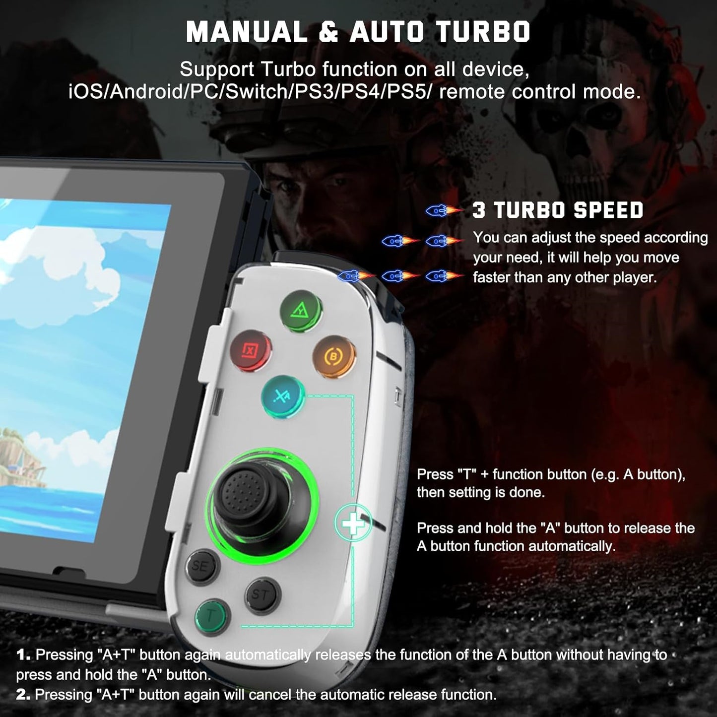 UHM D7 Mobile Game Controller White
