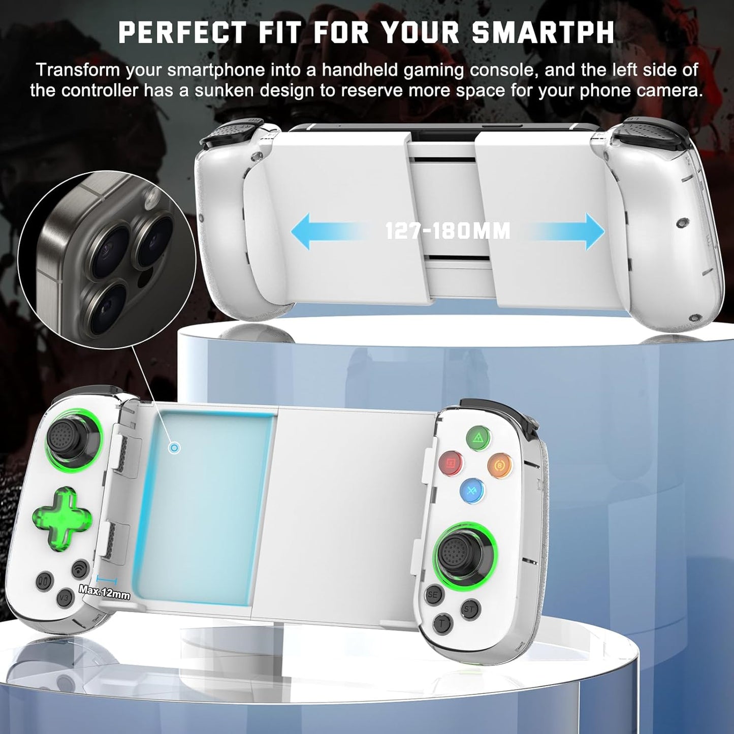 UHM D7 Mobile Game Controller White