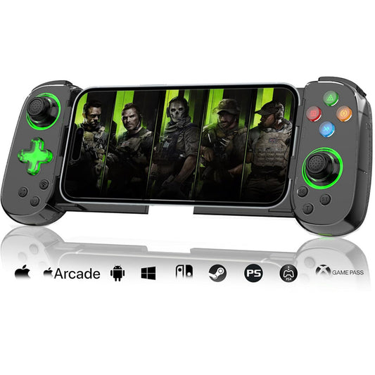 RCY Wireless Mobile Gaming Controller for iPhone/Android/PC,D7 Black