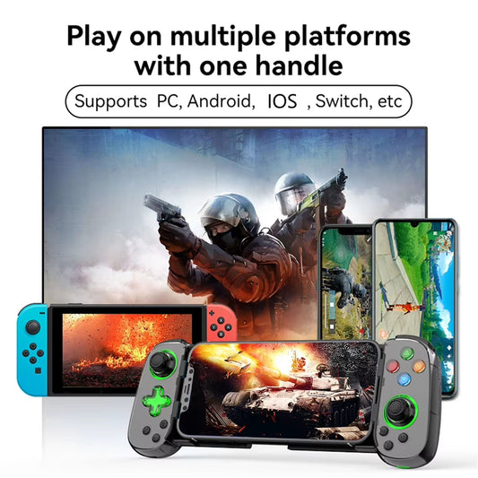 RCY Wireless Mobile Gaming Controller for iPhone/Android/PC,D7 Black
