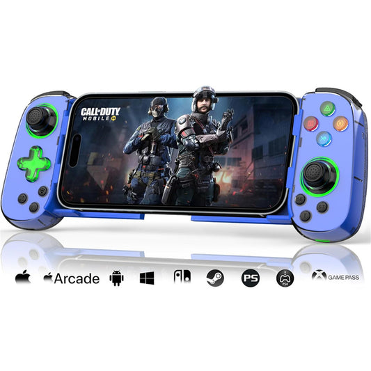 RCY Phone Game Controller for iPhone/Android/PC/Switch,D7 Blue