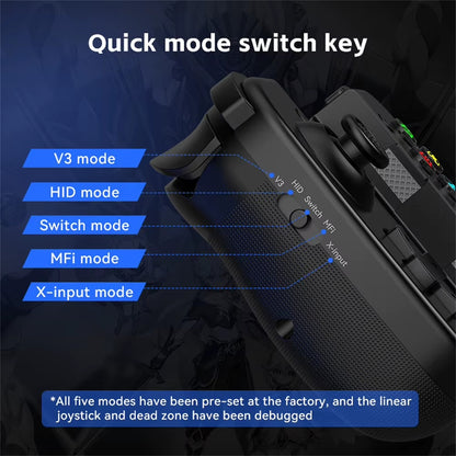 RCY Wireless Mobile Gaming Controller for Android IOS,D3S Black