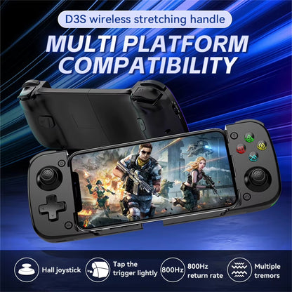 RCY Wireless Mobile Gaming Controller for Android IOS,D3S Black