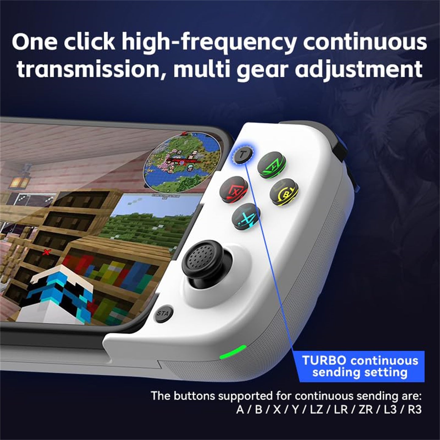 RCY Mobile Phone Controller With Expandable Game Controller,D3S White