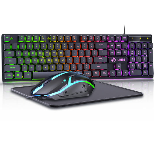 UHM Wired Gaming Keyboard & Mouse Combo UK100