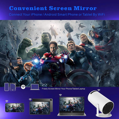 RCY Mini Game Video Projector 4K 1080P Portable Projectors,HY300Max