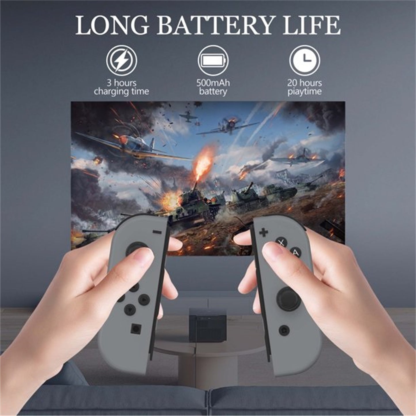 RCY Wireless Joypad Controller for Nintendo Switch, Gray