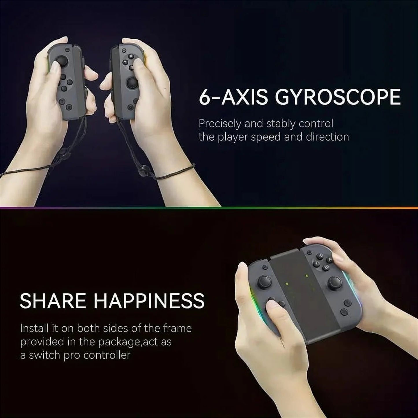 RCY Wireless Joypad Controller for Nintendo Switch, Gray