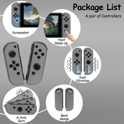 Switch Controller for N-Switch,OLED,Lite,Wireless Controllers (L/R) Support Vibration/WakeUp Function/Motion Control