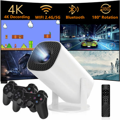 RCY Mini Portable Projector and Games Combo,Black Controller