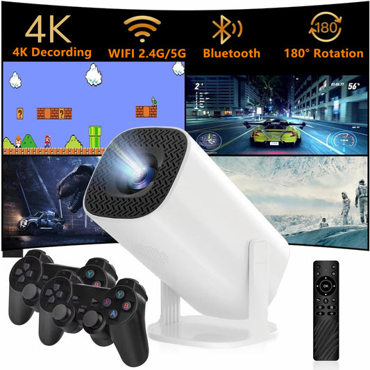 RCY Mini Portable Projector and Games Combo,Black Controller