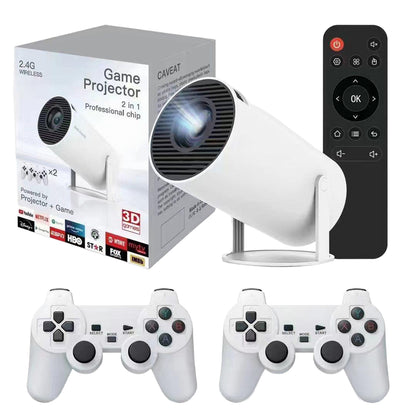 UHM Mini Gaming Porjector，Portable Projector with Gaming Controller P3+HY300