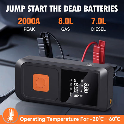 RCY Portable Air Compressor with Jump Starter,QB08