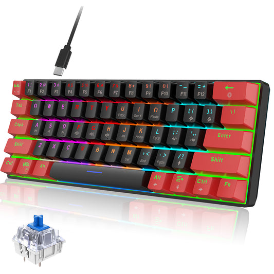 UHM V900 Gaming Keyboard,Black Red