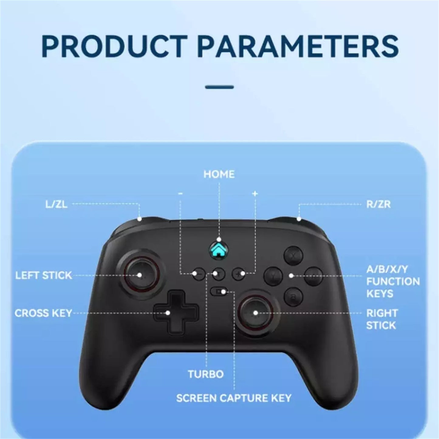RCY Switch Controller Wireless Rechargeable Handheld Controller, S11 Black