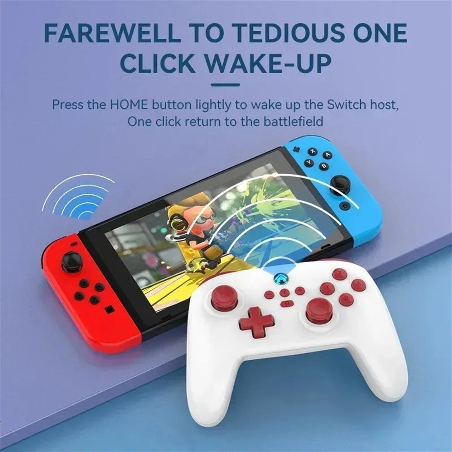 RCY Switch Pro Controller for Nintendo Switch/Switch Lite/OLED,S11 White