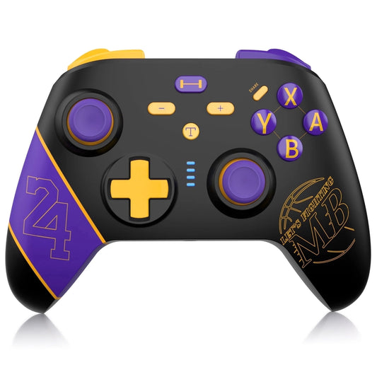 Switch Pro Controller for N-Switch/OLED/Lite/PC/IOS/Android, UHM Wireless Switch Controller with Dual Vibration Programmable Turbo 6-axis Gyro Function, Kobe Commemorative Edition, Black