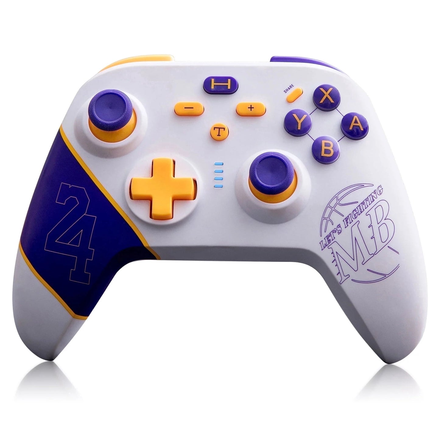Switch Pro Controller for N-Switch/OLED/Lite/PC/IOS/Android,UHM Wireless Switch Controller with Dual Vibration Programmable Turbo 6-axis Gyro Function, Kobe Commemorative Edition,White