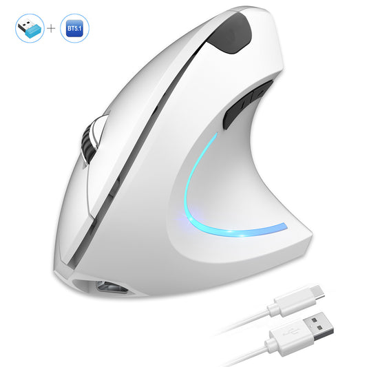 UHM Vertical Gaming Mouse，T22 White
