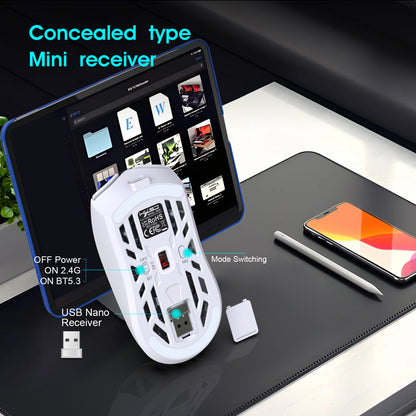 UHM Wireless Gaming Mouse T400 White