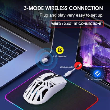 UHM Wireless Gaming Mouse T400 White