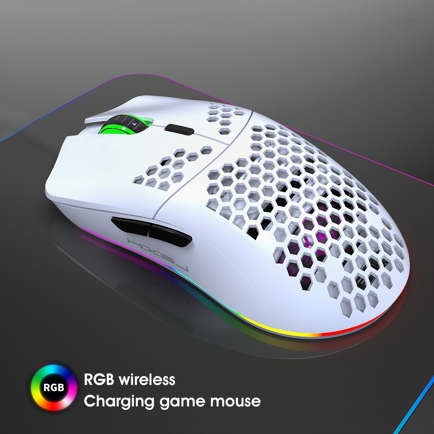 RCY T66 2.4G Ultralight Wireless Gaming Mouse White