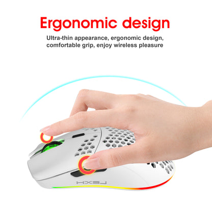 RCY T66 2.4G Ultralight Wireless Gaming Mouse White