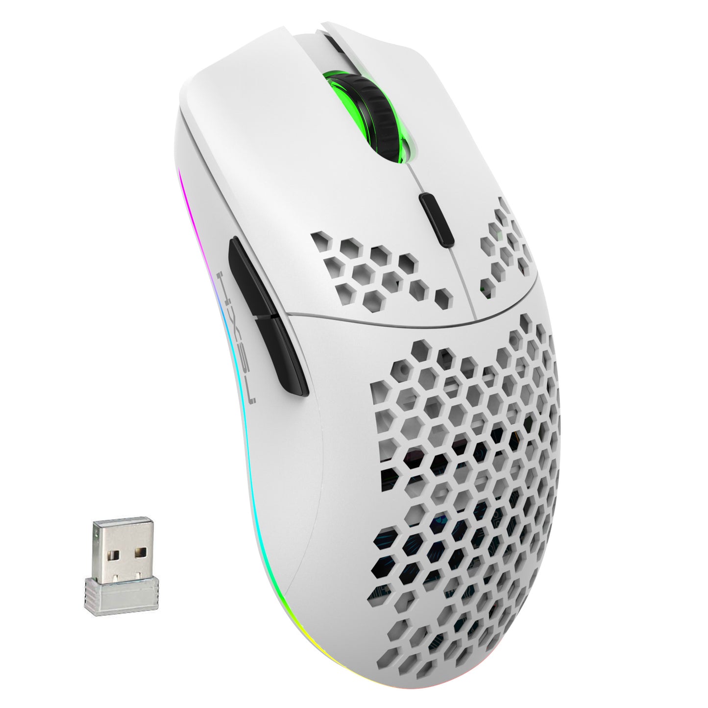 RCY T66 2.4G Ultralight Wireless Gaming Mouse White
